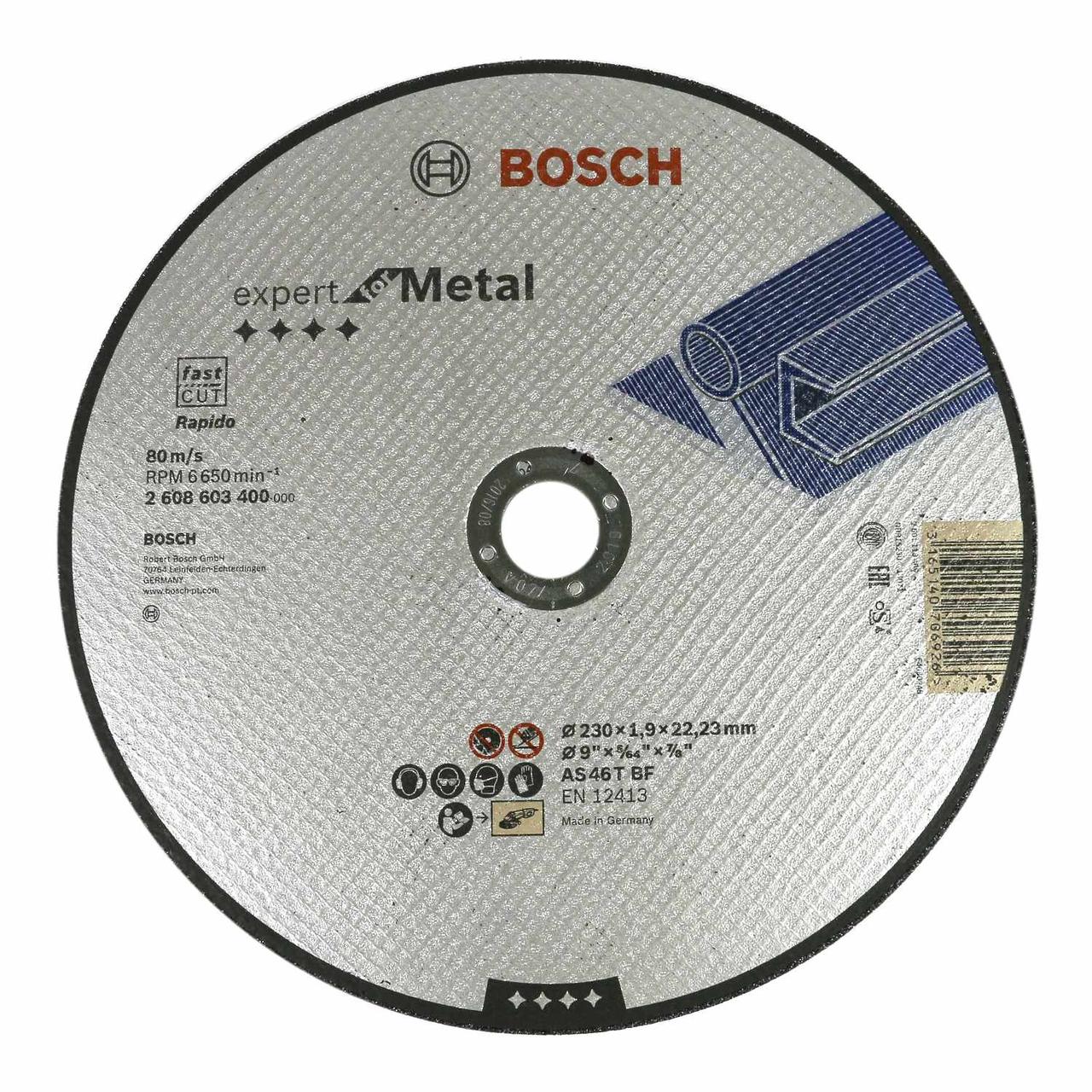 Круг отрезной по металлу BOSCH 230*1,9*22,23мм