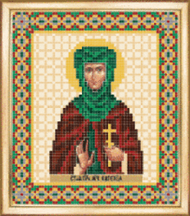 СБИ-062 Схема для вышивания бисером Икона Святой Преподобномученица Евгения