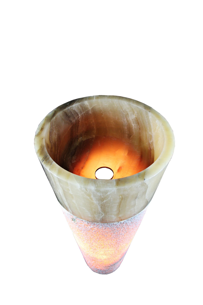 Раковина Pedestal Hammered onix 40*40*90