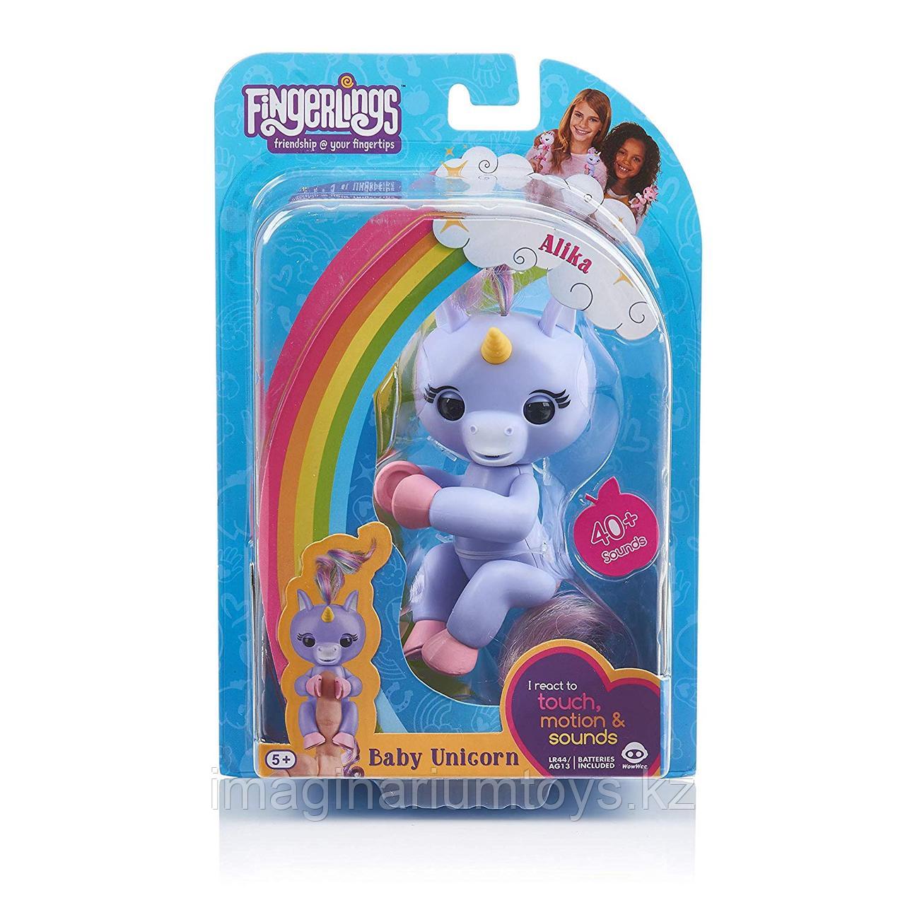 Фингерлингс интерактивния игрушка Fingerlings единорог сиреневый - фото 2 - id-p61829493