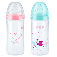NUK Бутылки New Classik FC+ сил (р2) 250 мл PP розовый и белый 2 шт