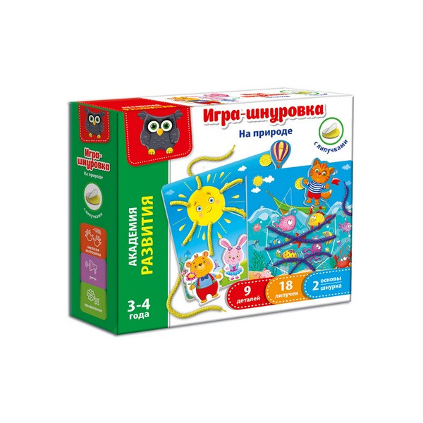 Развивающая игра с липучками VLADI TOYS "Академия развития: На природе"