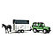 Bruder Игрушечный Внедорожник Land Rover Defender с прицепом-коневозкой и лошадью (Брудер), фото 2