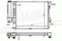 NISSENS Радиатор, охлаждение двигател BMW 5 E39 520-528 60607A