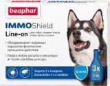 Beaphar IMMO Капли от блох и клещей для собак средних пород, 3 пипетки Shield Line-on