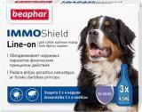 Beaphar IMMO Shield Line-on Капли от блох и клещей для собак крупных пород свыше 30 кг, 3 пипетки