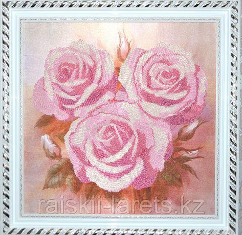 Схема для вышивания бисером "Розовые розы" НИК 9515