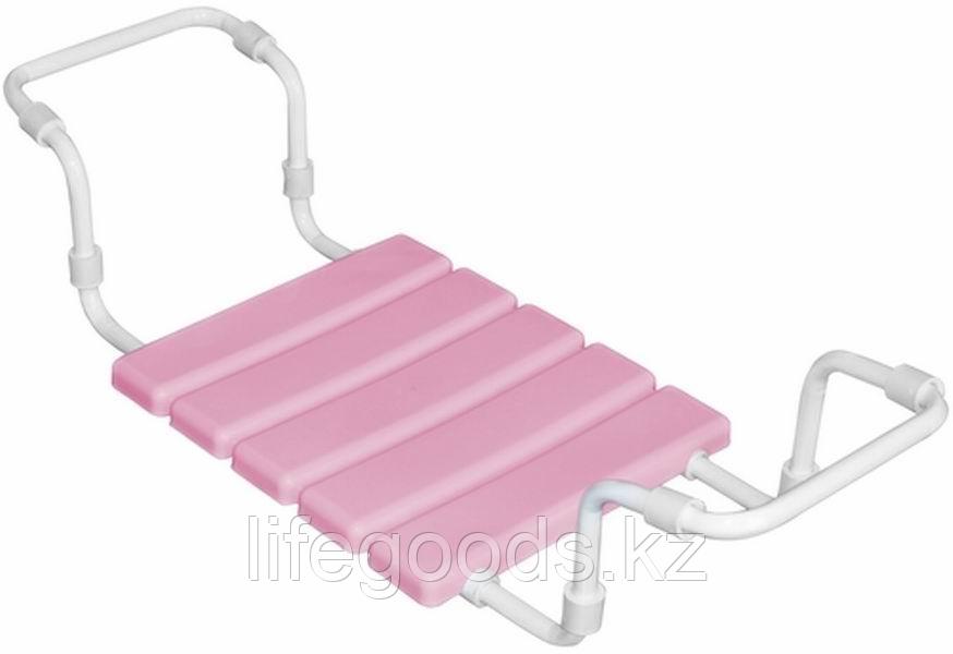Сиденье в ванну пластиковое на металлической трубе (розовое) 170109