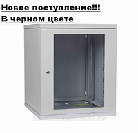 Шкаф телекоммуникационный настенный разборный SN-RNK 19" 12U-06-06-ДС-2БГ-9005(черный)