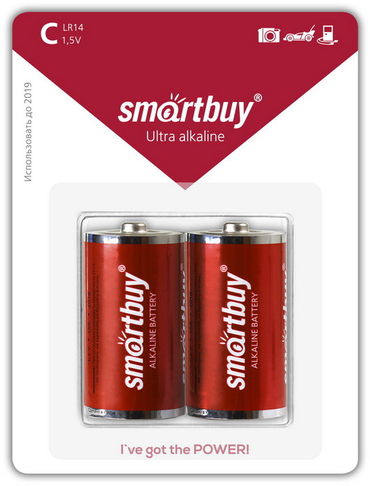 Батарейка алкалиновая Smartbuy C LR14