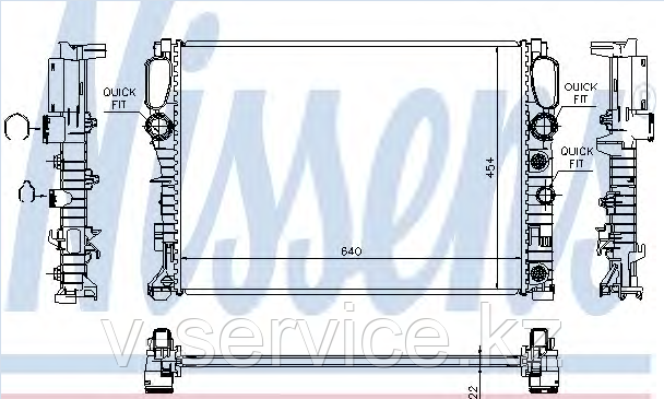 Радиатор W211(M112)(211 500 13 02)(BEHR 8MK 376 718-021)