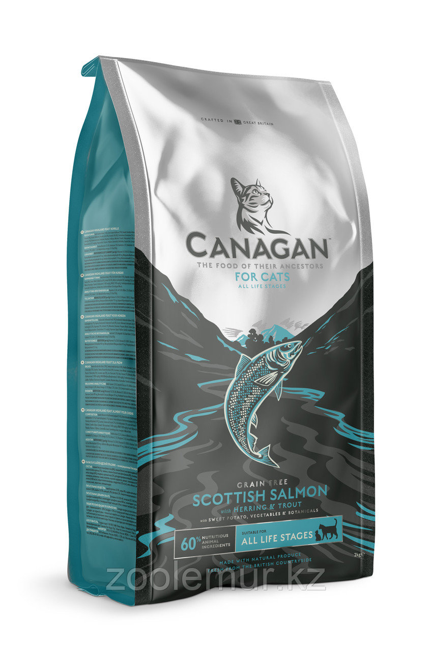 CANAGAN GF корм 375 гр для кошек всех возрастов и котят, Шотландский лосось