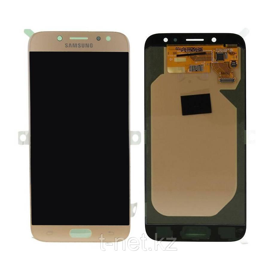 Дисплей Samsung Galaxy J7 (2017) SM-J730 Сервис Оригинал с сенсором, цвет золотистый, качество OLED