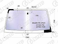 Стекло лобовое атермальное в клей MITSUBISHI PAJERO 3/5D 99-06 (Solar-X защита от ультрафиолета)