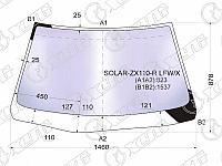 Стекло лобовое атермальное в клей TOYOTA MARK II / MARK II BLIT #X110 4/5D 00-07 (Solar-X защита от