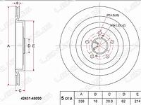 Диск тормозной RR RX450H/350/200T15-