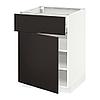 МЕТОД / МАКСИМЕРА Напольный шкаф с ящиком/дверью, белый, Кунгсбакка антрацит