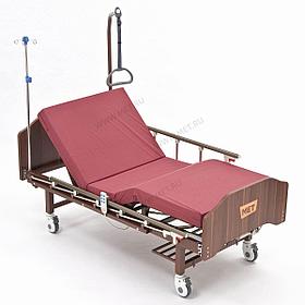 MET LANTIS Кровать функциональная медицинская коричневая, спинки темные