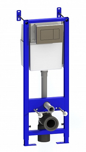 Комплект инсталяции УКЛАД с кнопкой хром + подвесной унитаз Элеганс (с сиденьем микролифт) (КСФ)