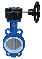 Затвор чугунный поворотный дисковый межфланцевый с редукторным приводом «бабочка» DN 250-600 PN 16