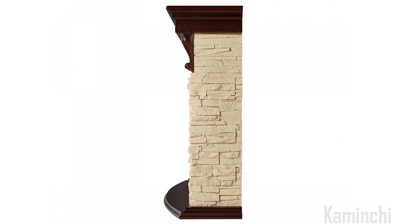 Портал для Камина Electrolux Torre 30S камень слоновая кость/ шпон темный дуб - фото 2 - id-p62001569
