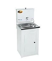 Дачный умывальник Вихрь, цвет белый, с подогревом, мойка из нержавейки