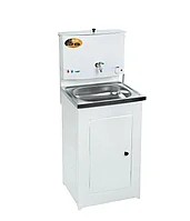 Дачный умывальник Вихрь, цвет белый, с подогревом, мойка из нержавейки