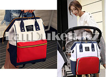Сумка-рюкзак с боковыми карманами Living Travelling Share (красно-синий, белый)