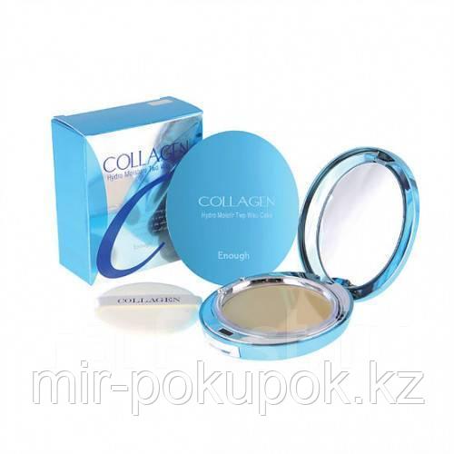 Увлажняющая пудра с коллагеном (с запаской) Collagen two way cake (Корея), Алматы