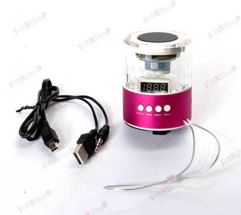 Цифровой портативный динамик Mini Speaker в форме бочки - фото 1 - id-p62002746