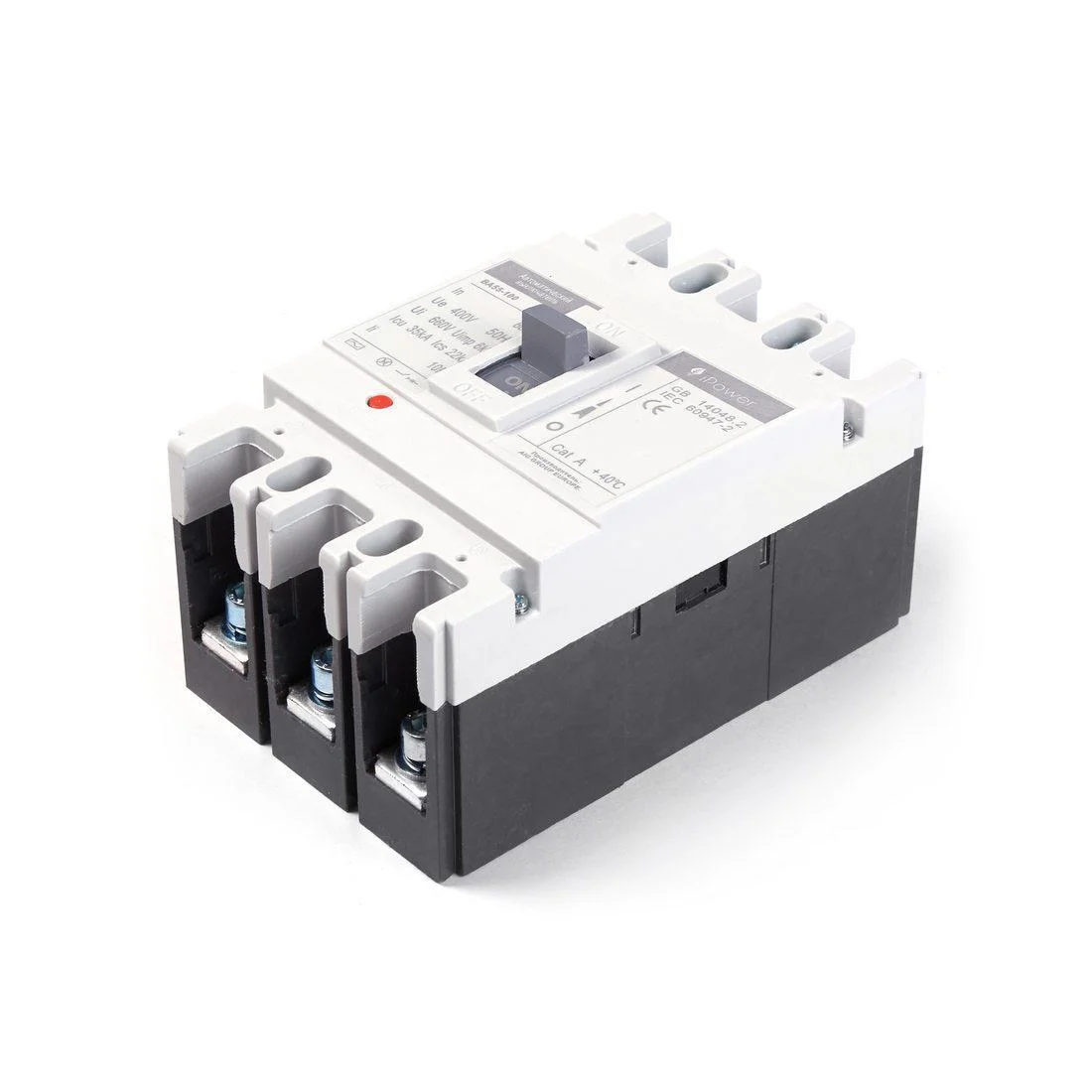 Автоматический выключатель установочный iPower ВА55-100 3P 100А, 380/660 В, Кол-во полюсов: 3, Предел отключен
