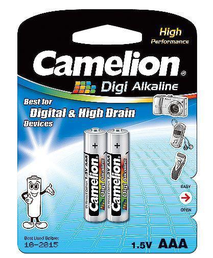 Батарейка Camelion LR03-BP2DG 1,5 В, Упакова: Блистер 2 шт., Аналоги: LR03\24A\AAA\А286, Тип батареи: Щелочная