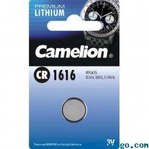 Батарейка Camelion CR1616-BP1 3 В, Упакова: Блистер 1 шт., Аналоги: CR1616\5021LC, Тип батареи: Литий-ионный