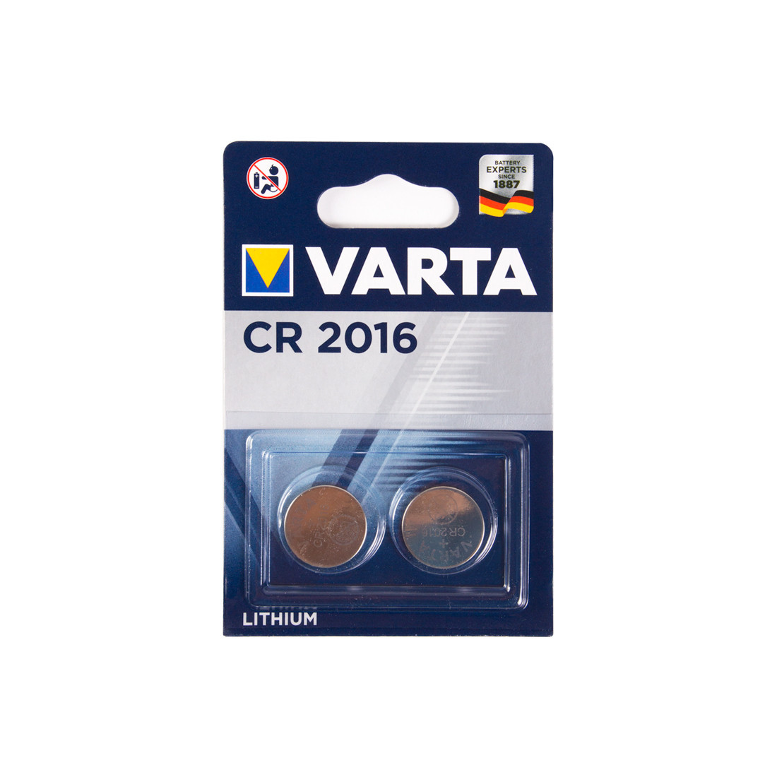 Батарейка VARTA CR2016-BP1 3 В, Упакова: Блистер 2 шт., Тип батареи: Литий-ионный
