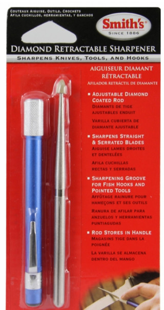 Точило для ножа Smith`s Diamond Retractable, Цвет: Синий, Упаковка: Блистер, (Dret)