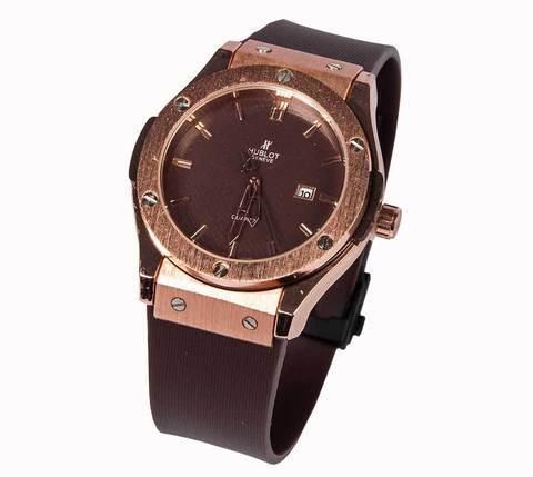 Часы наручные мужские реплика Hublot Geneve Big Bang (Бронза, коричневый ремешок), фото 2