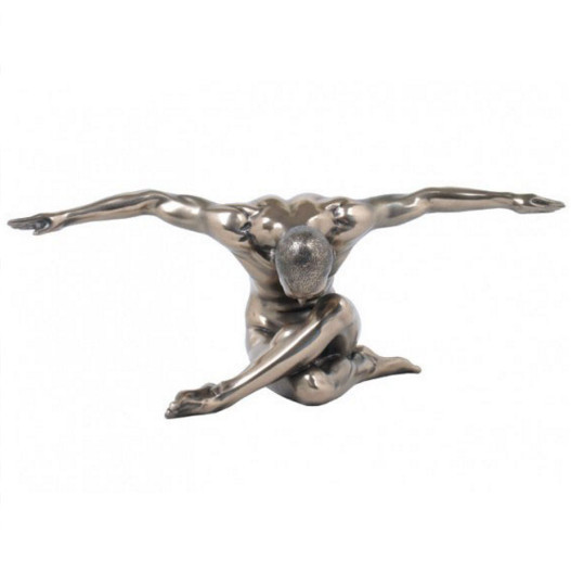 Статуэтка декоративная Veronese Design Artistic Nudes WU74907А1, Высота: 110 мм, Материал: Полистоун, Цвет: Бр