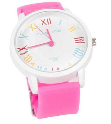 Часы наручные реплика Michael Kors MK-2491 на силиконовом ремешке (Розовый), фото 2