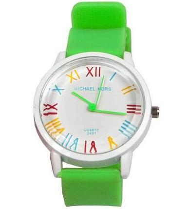 Часы наручные реплика Michael Kors MK-2491 на силиконовом ремешке (Зеленый), фото 2