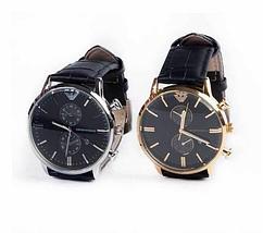 Часы наручные мужские реплика Emporio Armani AR-B0725 (Сталь, черный циферблат), фото 3