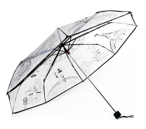 Зонт складной прозрачный Paris, фото 2