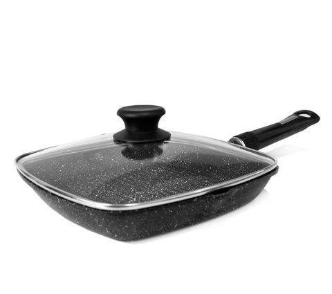 Сковорода для гриля с мраморным покрытием Nice Cooker 28х28 см, фото 2