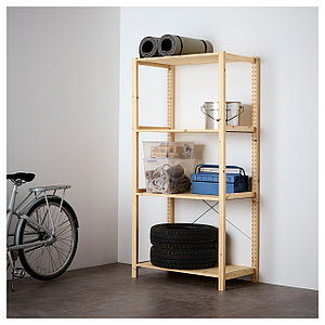 stellazh 1 sekciya polki ivar sosna ikea astana ikea