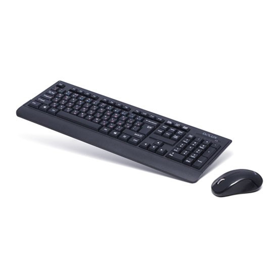 Беспроводной комплект клавиатура + мышь, Delux DLD-6091OGB