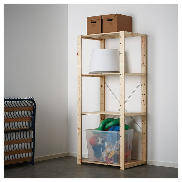 stellazh 1 sekciya hejne hvojnoe derevo ikea ikea