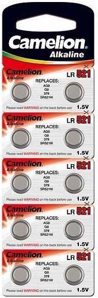 Батарейка Camelion AG0-BP10 1,5 В, Упакова: Блистер 10 шт., Аналоги: AG0\LR63\LR521, Тип батареи: Марганцево-ц