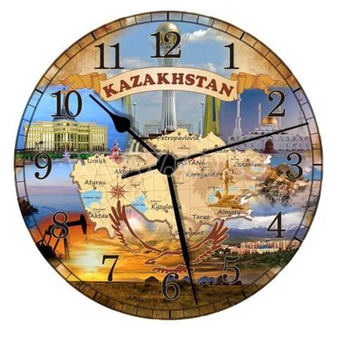 Часы настенные «Карта Казахстана» - фото 1 - id-p62004626