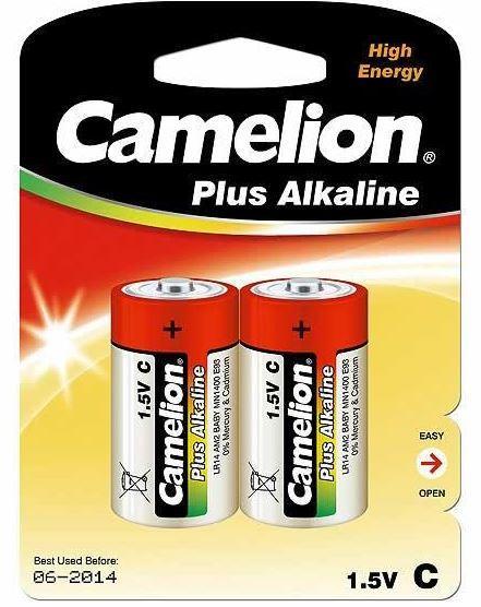Батарейка Camelion LR14-BP2 1,5 В, Упакова: Блистер 2 шт., Аналоги: LR14\14A\C\А343, Тип батареи: Щелочная (Ал