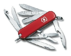 Нож складной карманный Victorinox Minichamp, Функционал: Туризм, Кол-во функций: 16 в 1, Цвет: Красный, (0.638