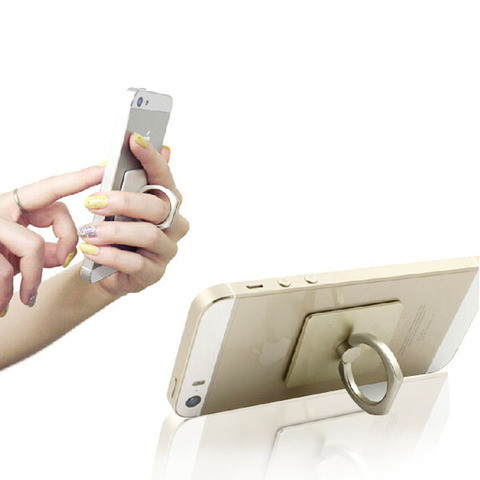 Подставка-держатель с кольцом для телефона на палец (Квадратная, золотистый)